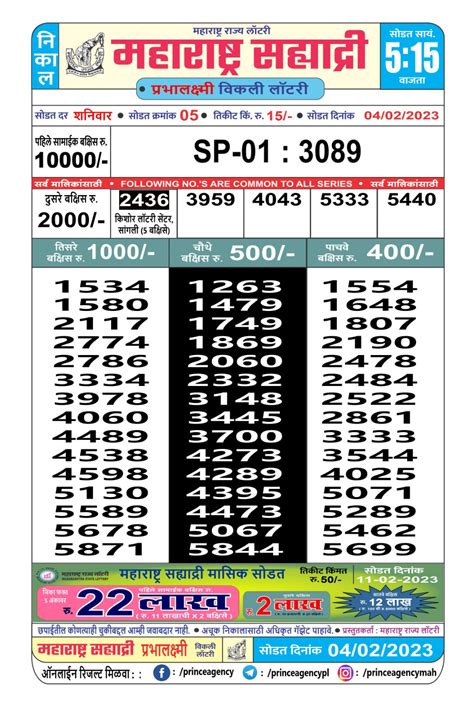 sahyadri lottery result today 5:15pm|Lottery Details .